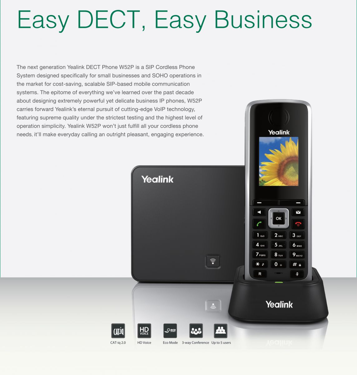 Yealink W52P Wireless IP Phone Device Deal Australia